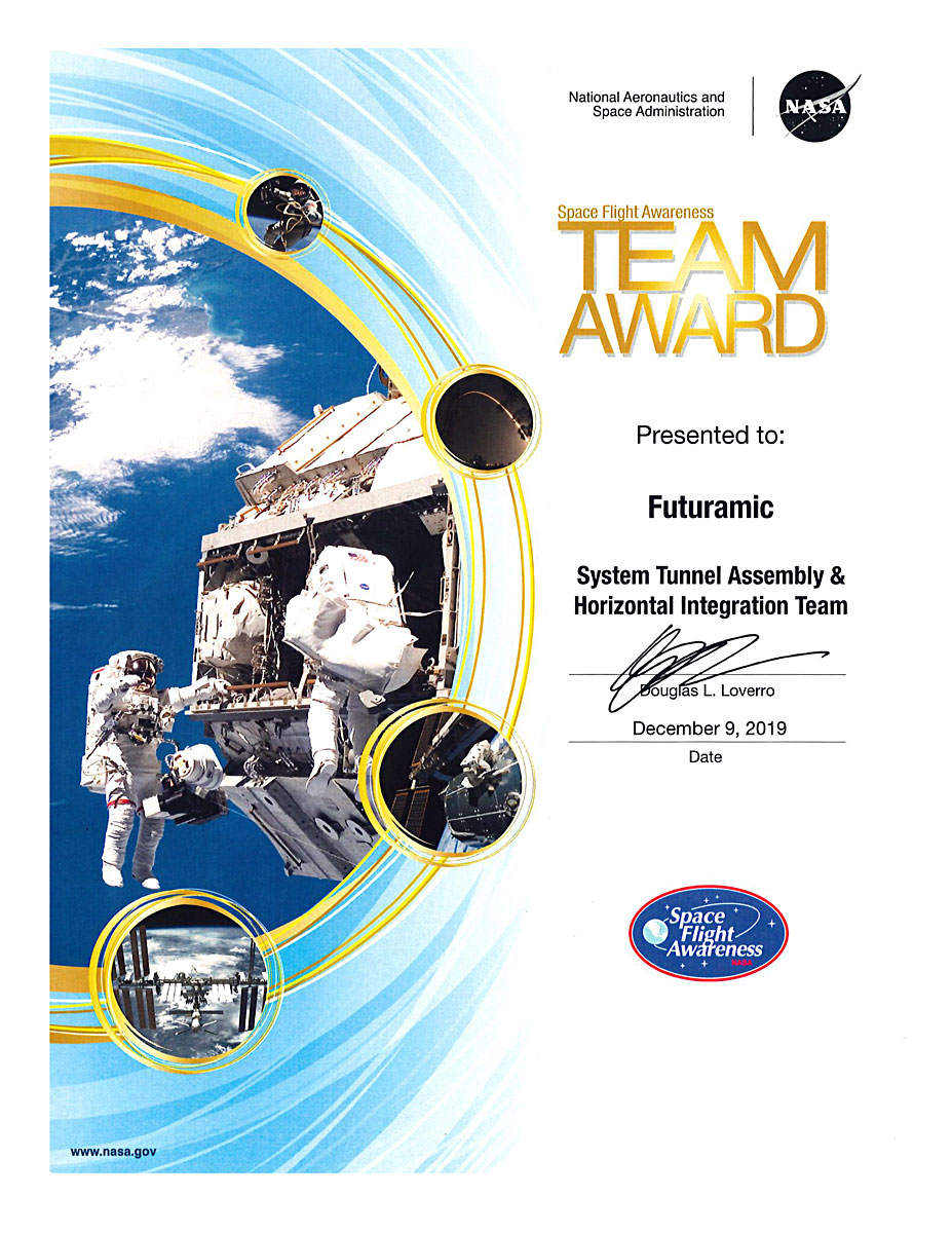 Featured image for “NASA Honors Futuramic with Prestigious Space Flight Awareness Award at Artemis Day”