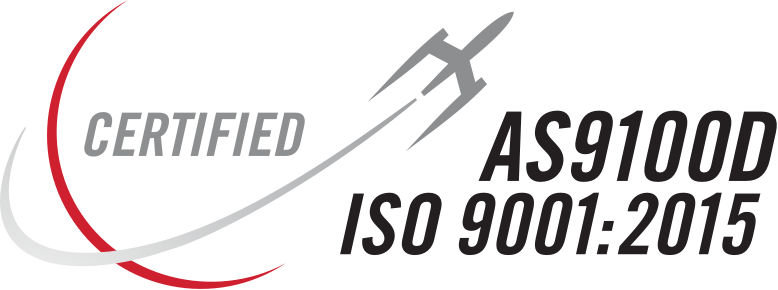 ISO 9001:2015 AND AS9100D In accordance with AS9104A logo