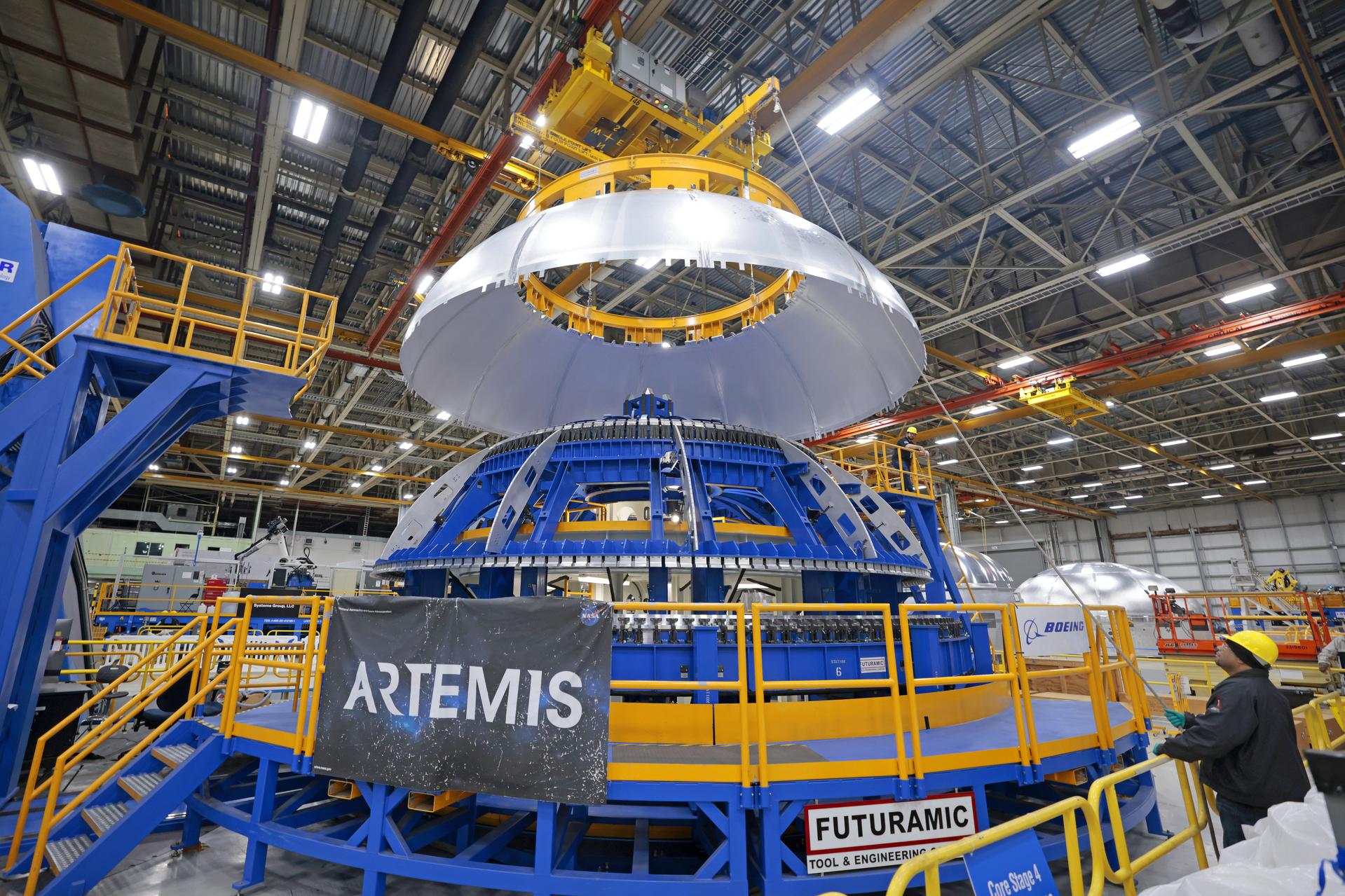 Featured image for “Artemis IV Liquid Hydrogen Tank Aft Dome Enters Next Production Phase”